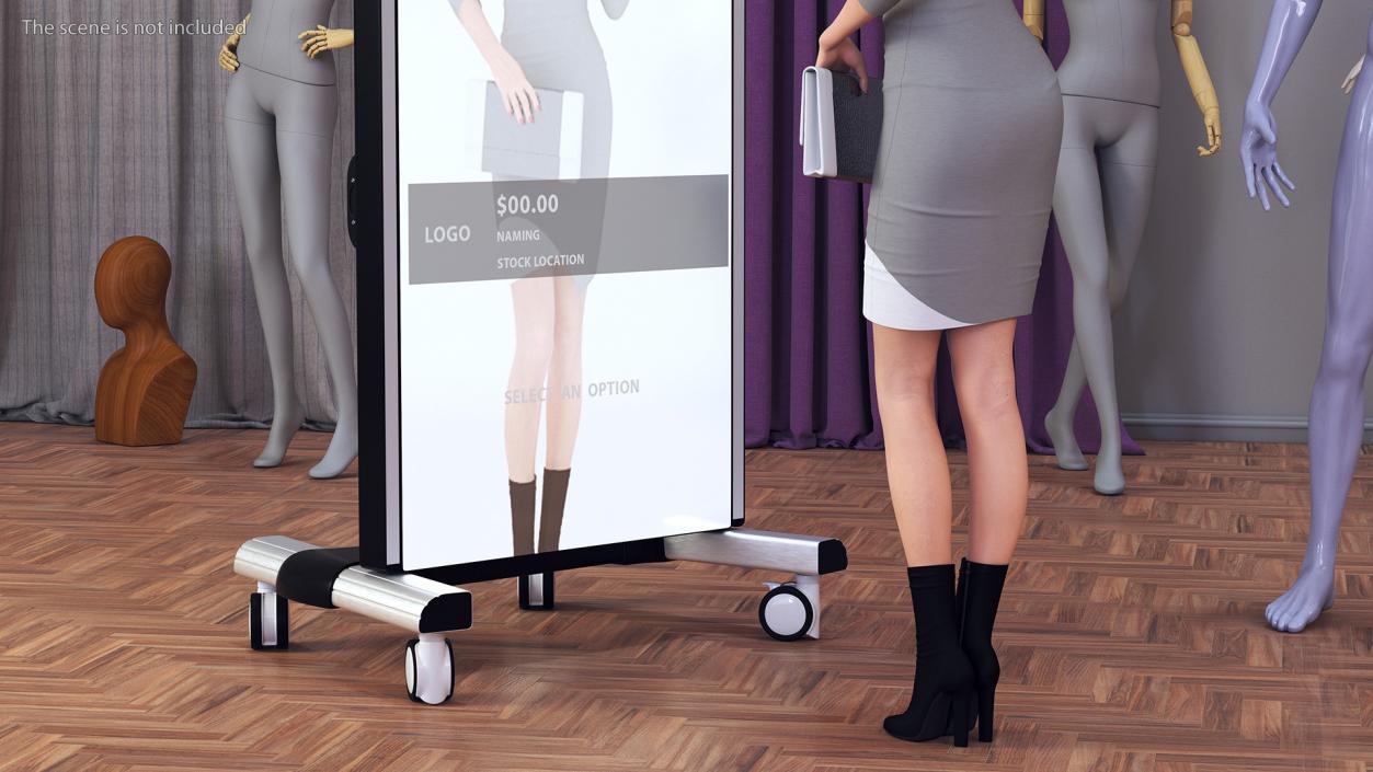 3D Woman with Virtual Dressing Mirror 2