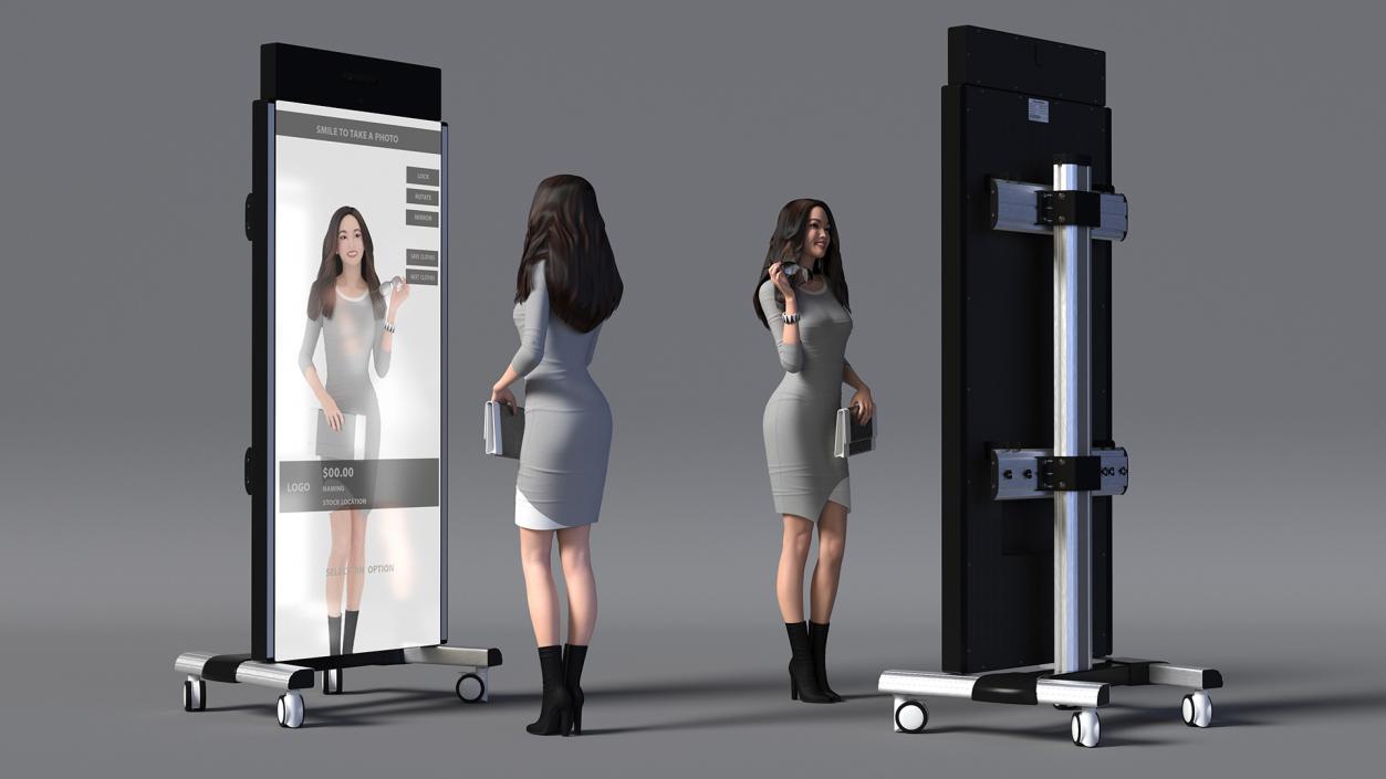 3D Woman with Virtual Dressing Mirror 2