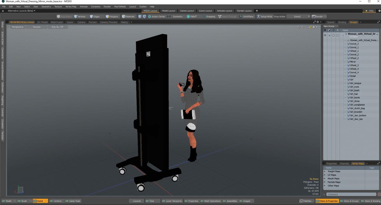 3D Woman with Virtual Dressing Mirror 2