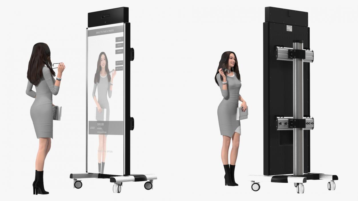 3D Woman with Virtual Dressing Mirror 2