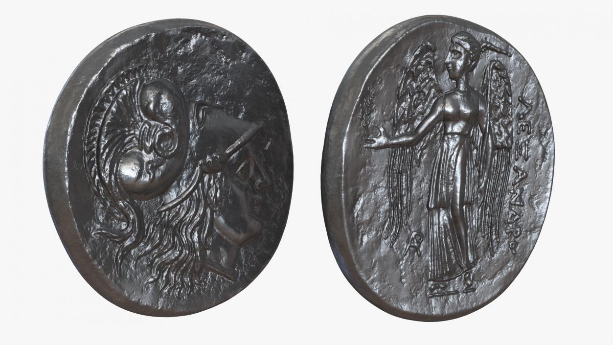 3D Greek Ancient Coin model