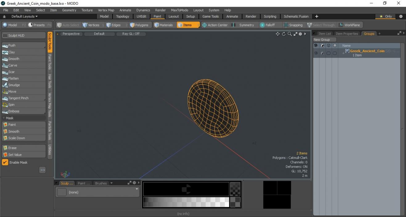 3D Greek Ancient Coin model