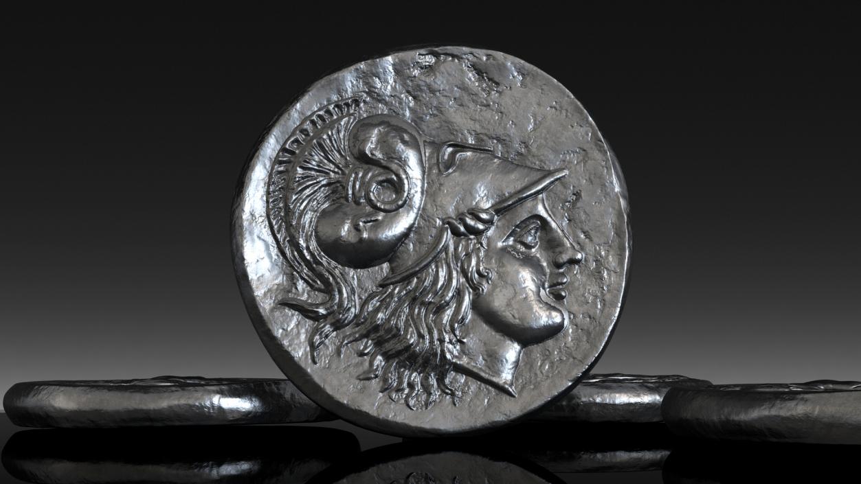 3D Greek Ancient Coin model