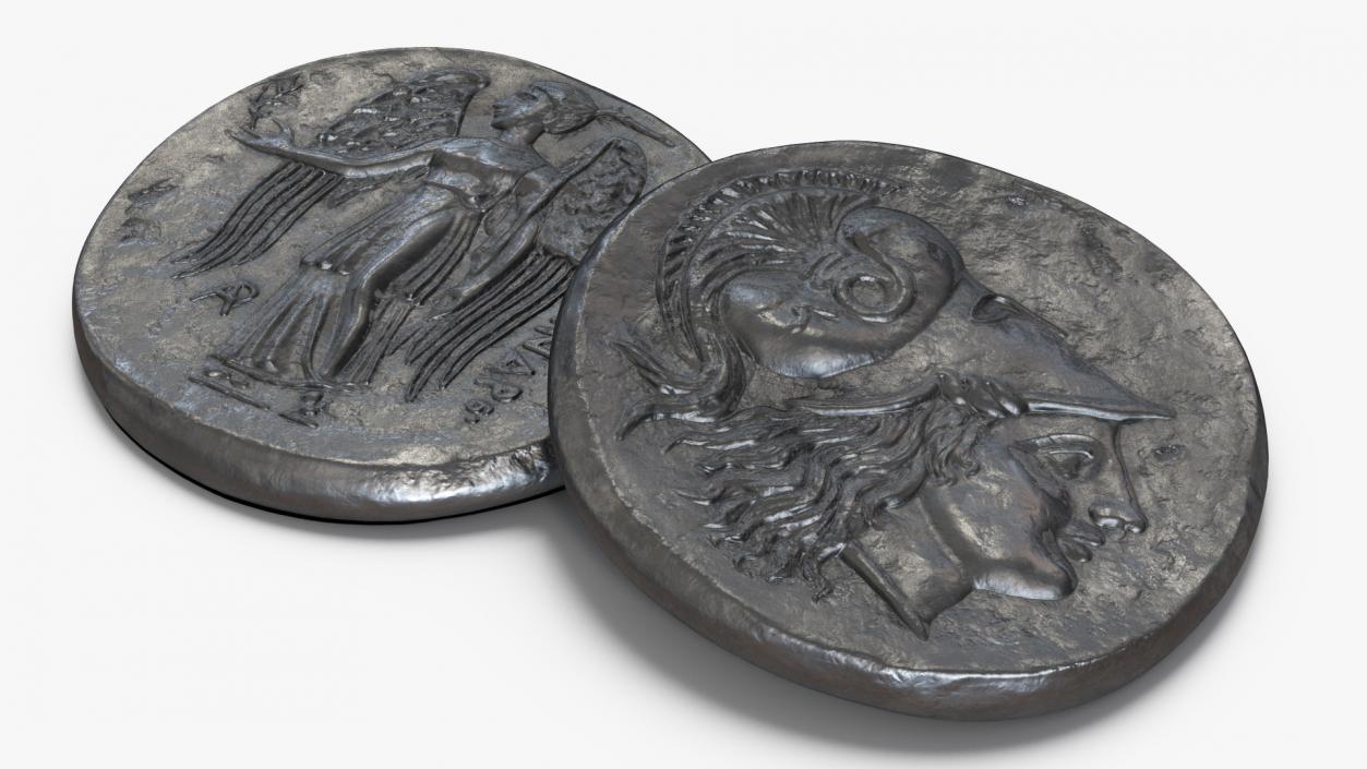 3D Greek Ancient Coin model