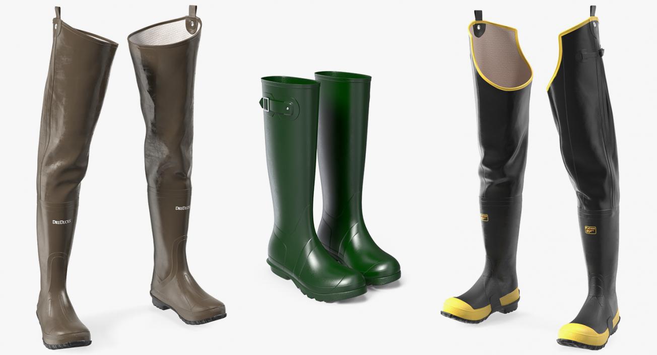 Waterproof Boots Collection 3D