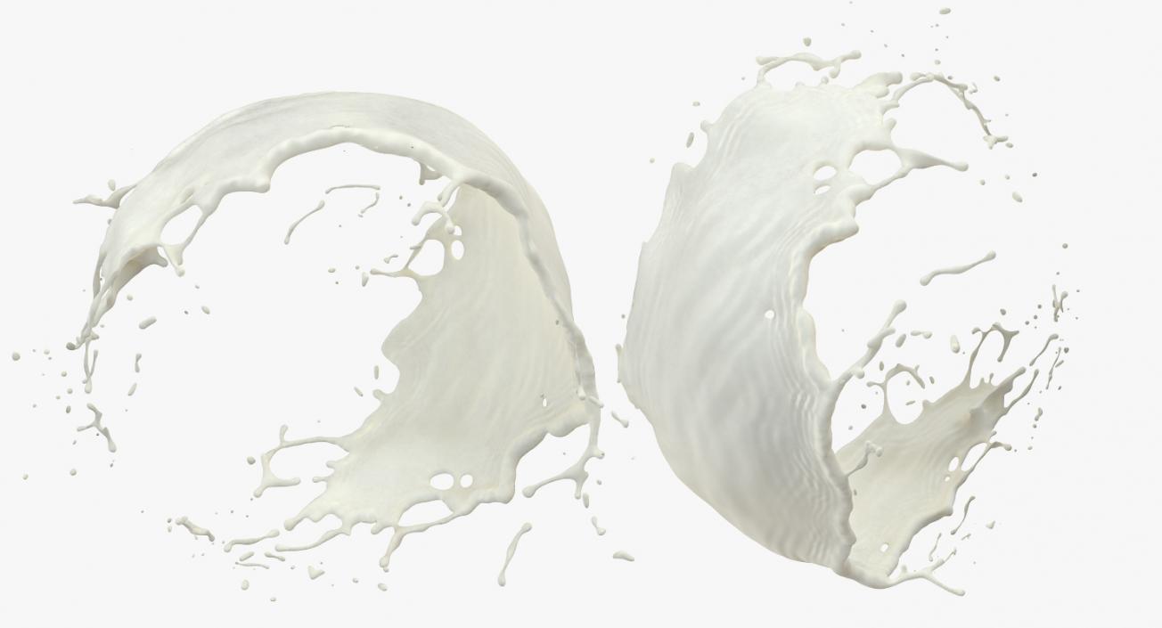 3D Milk Splash in Air model