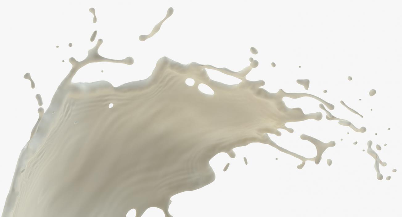 3D Milk Splash in Air model