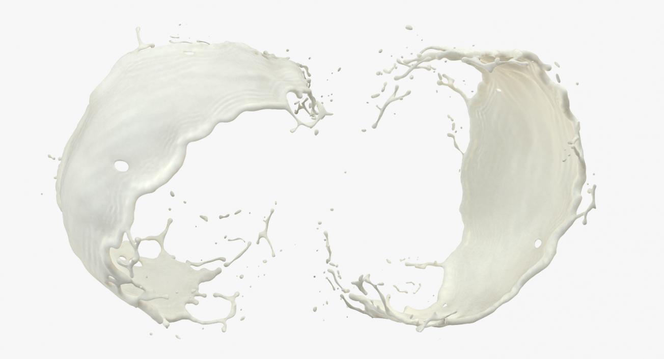 3D Milk Splash in Air model