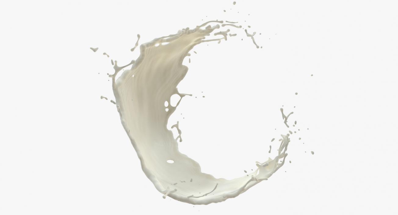 3D Milk Splash in Air model