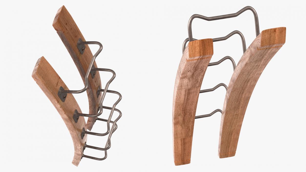 3D model Wooden Wine Racks Collection 2