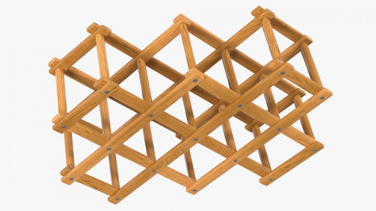 3D model Wooden Wine Racks Collection 2