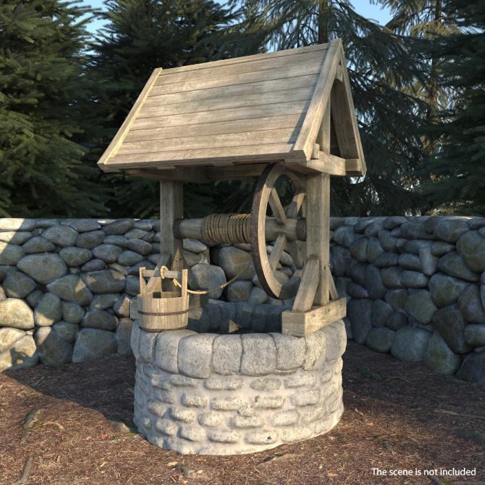 3D Stone Water Well