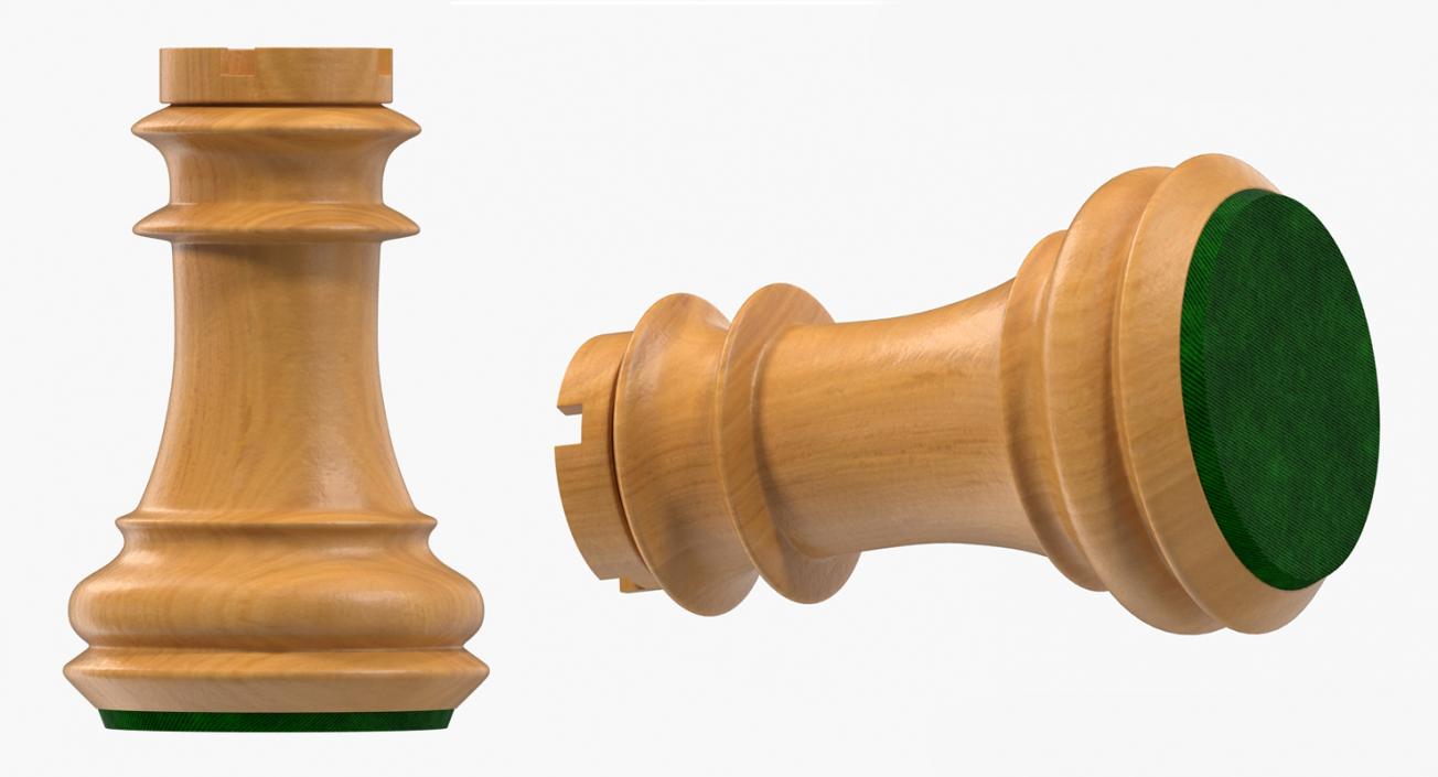 3D Wooden Chess Set