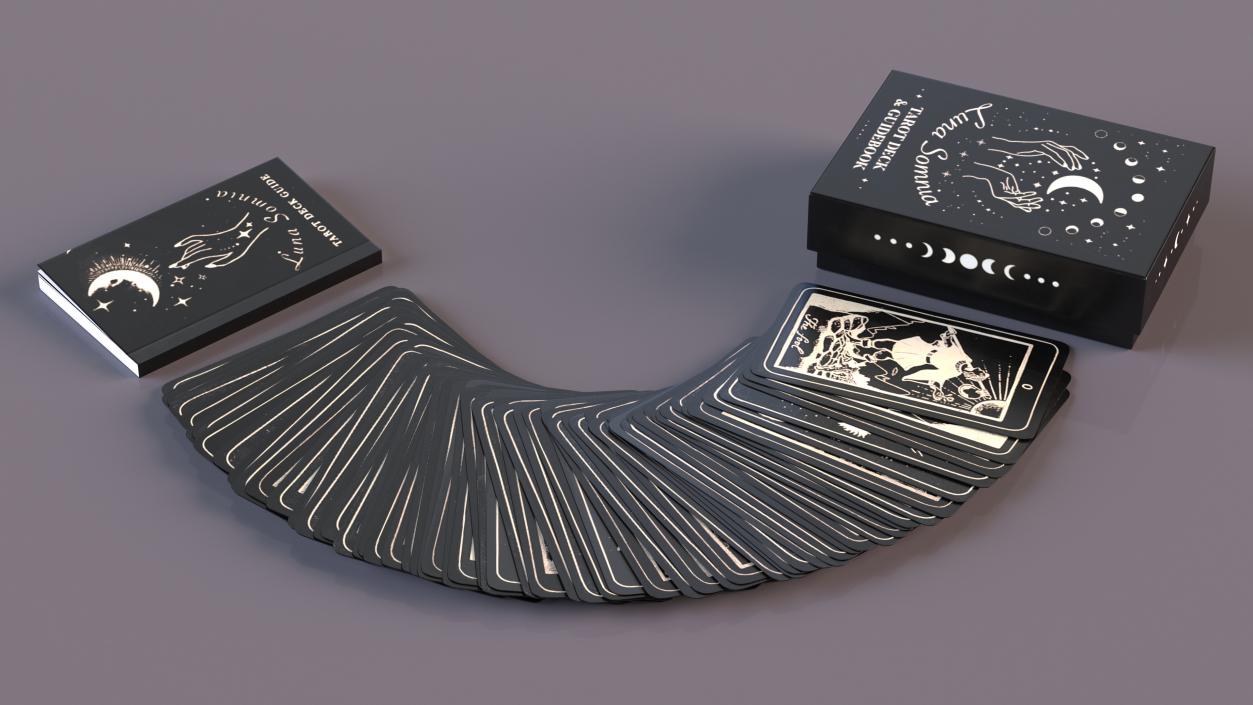 3D Tarot Full Deck with Guidebook and Box model