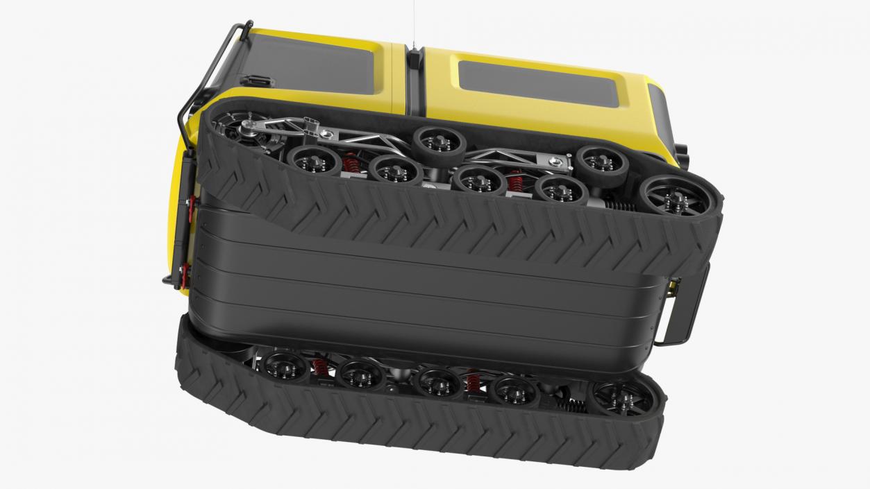 3D Yellow Polar Exploration Vehicle Simple Interior model