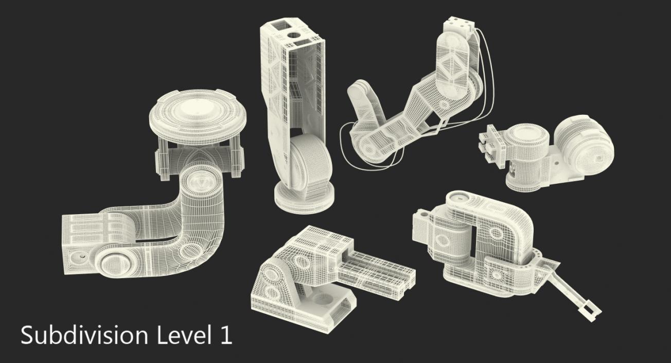 3D model Anodized Industrial Joints Set