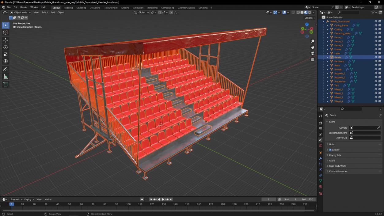 Mobile Grandstand 2 3D model