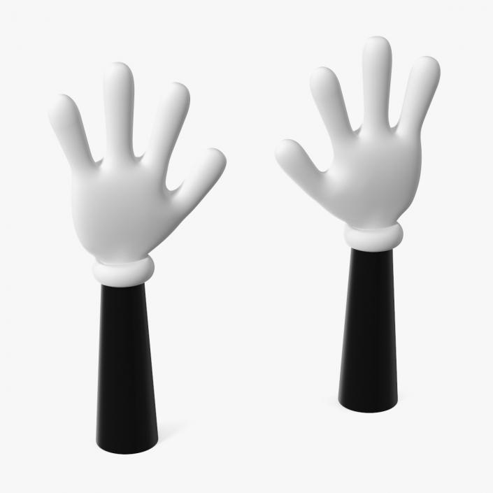 Cartoon Hands in Gloves Rigged for Modo 3D model