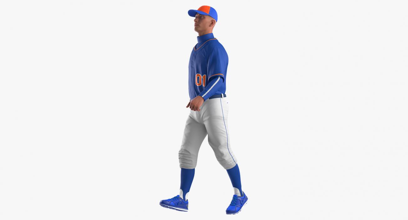 Baseball Player Rigged Generic 3 3D