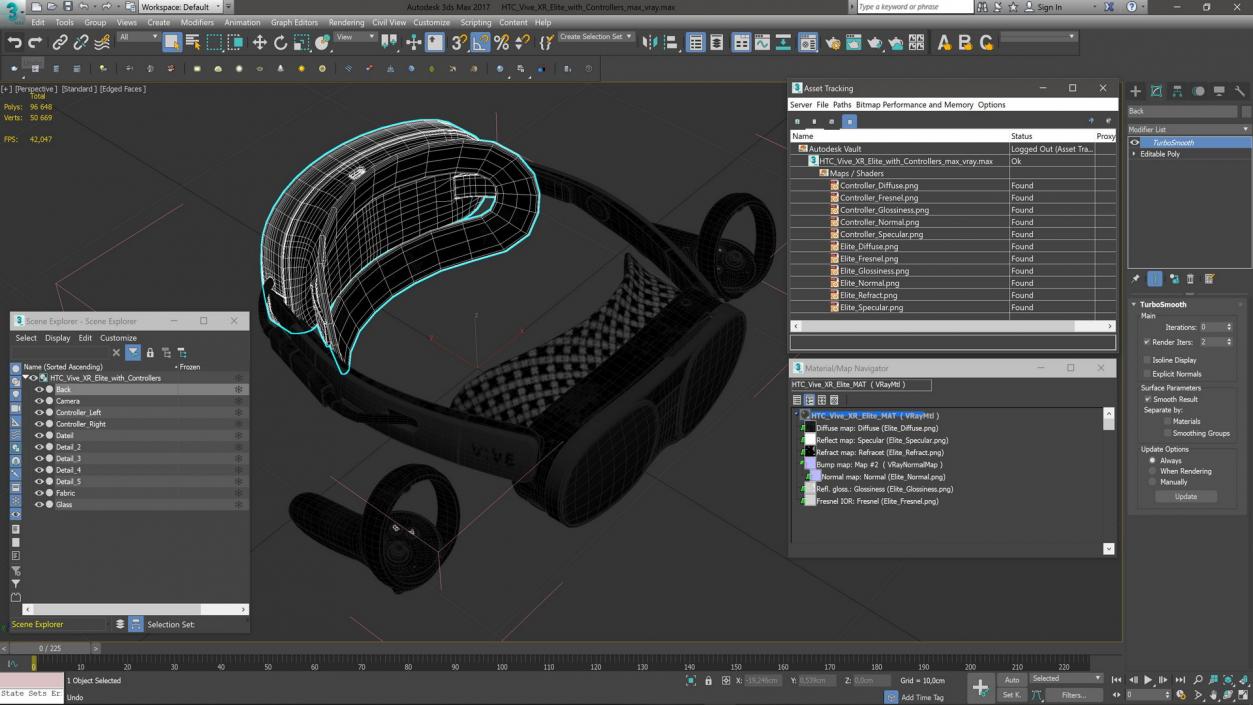 HTC Vive XR Elite with Controllers 3D model