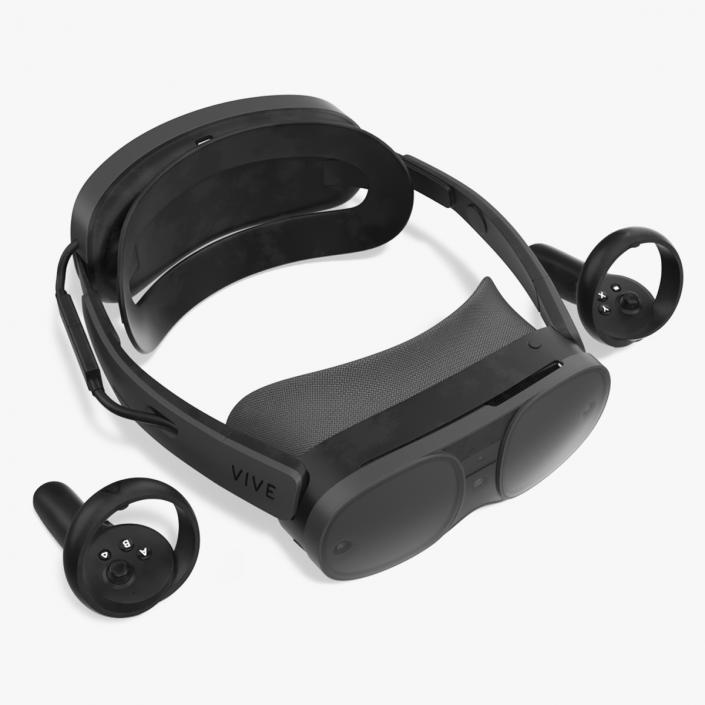 HTC Vive XR Elite with Controllers 3D model