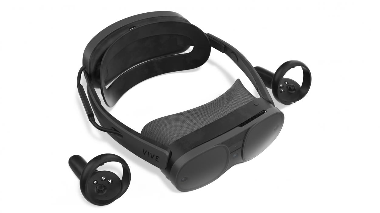 HTC Vive XR Elite with Controllers 3D model