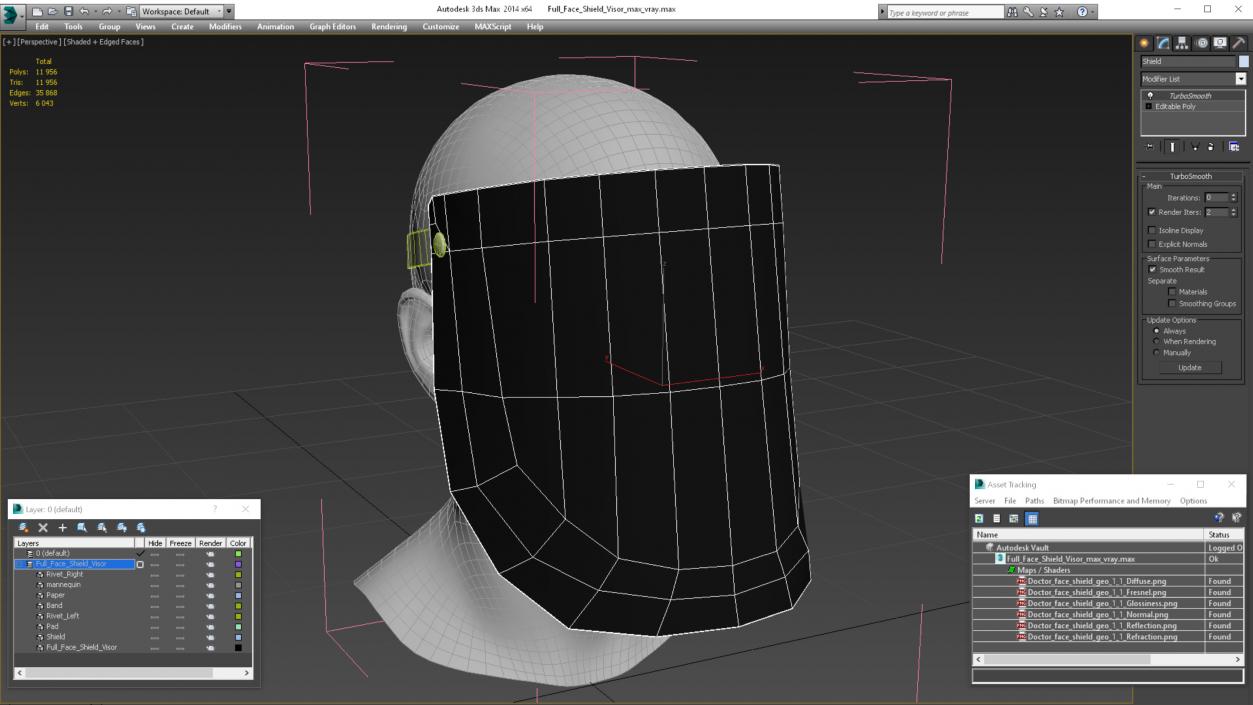 Full Face Shield Visor 3D