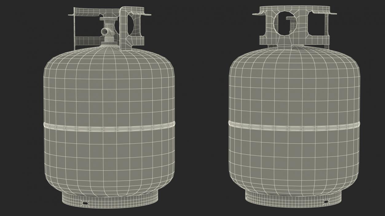 Small Gas Cylinder Dusty 3D model