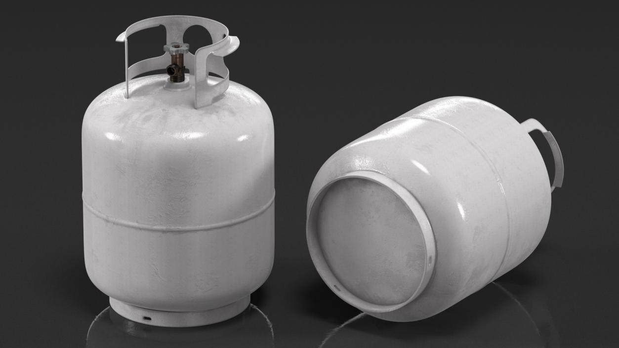 Small Gas Cylinder Dusty 3D model