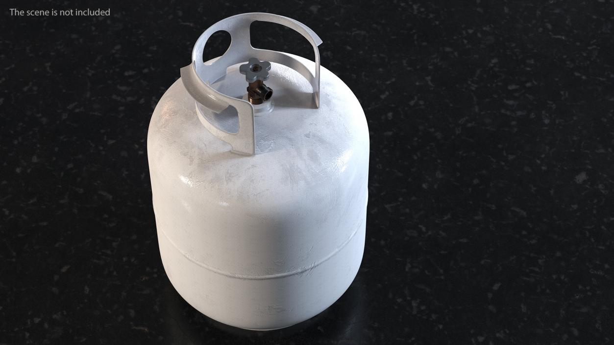 Small Gas Cylinder Dusty 3D model