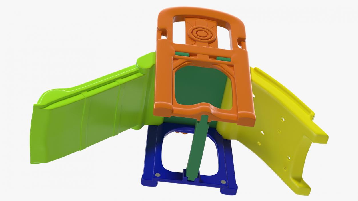 Plastic Kids Slide with Basketball Hoop 3D model