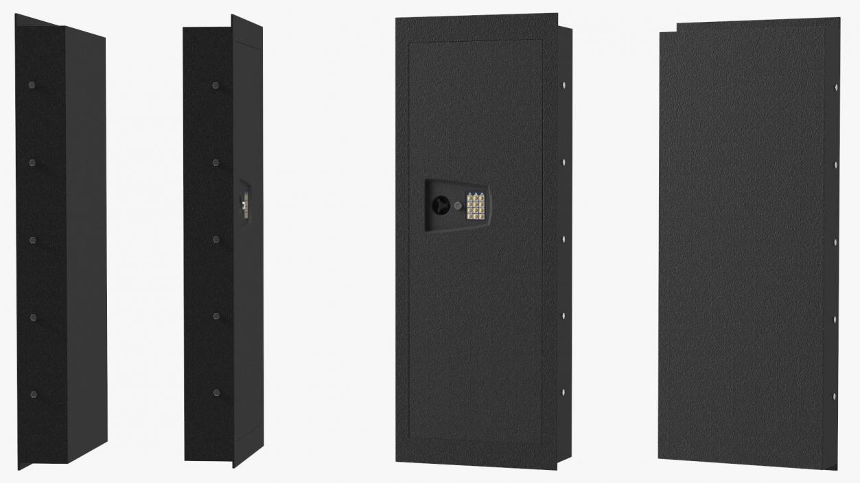 Long Gun Wall Safe with Electronic Lock 3D model