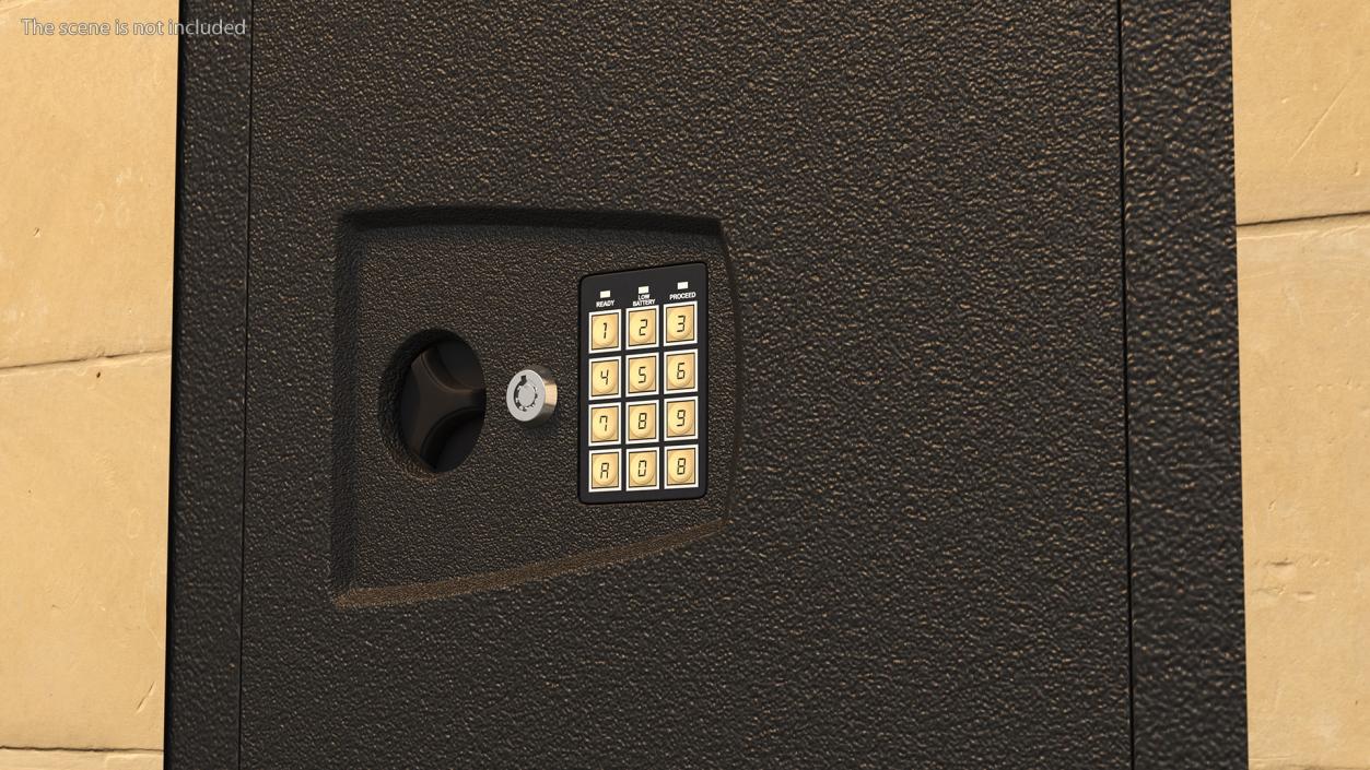 Long Gun Wall Safe with Electronic Lock 3D model