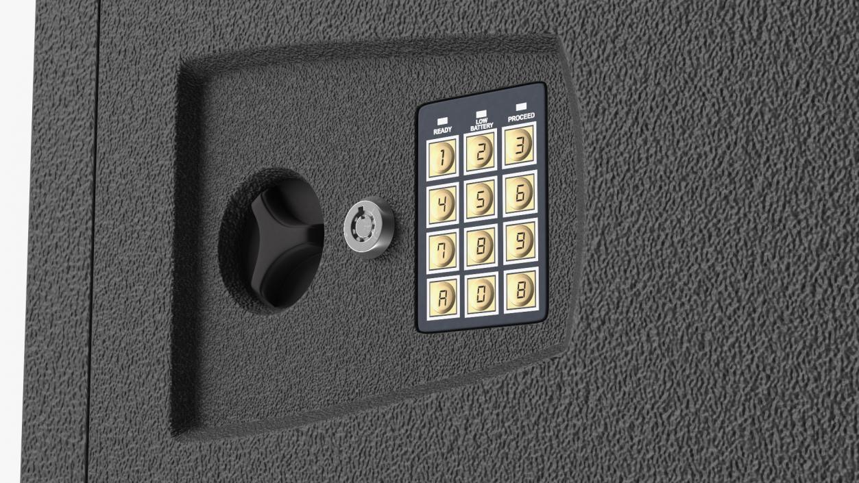 Long Gun Wall Safe with Electronic Lock 3D model