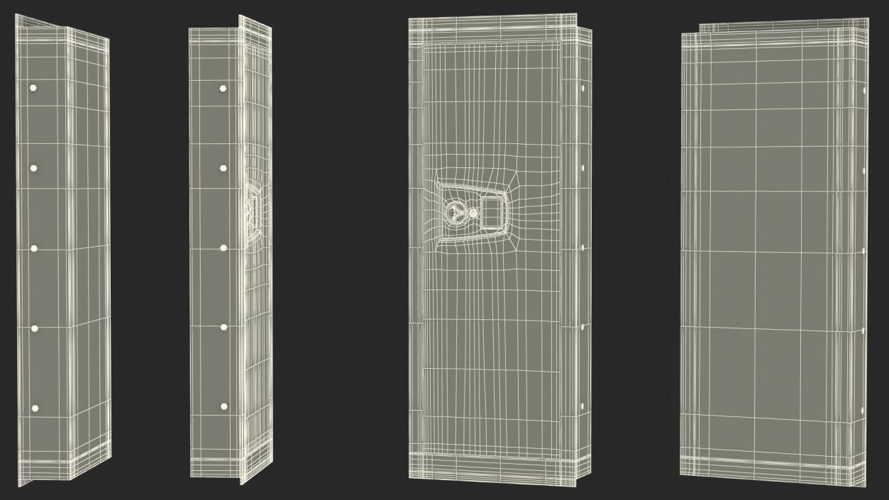 Long Gun Wall Safe with Electronic Lock 3D model