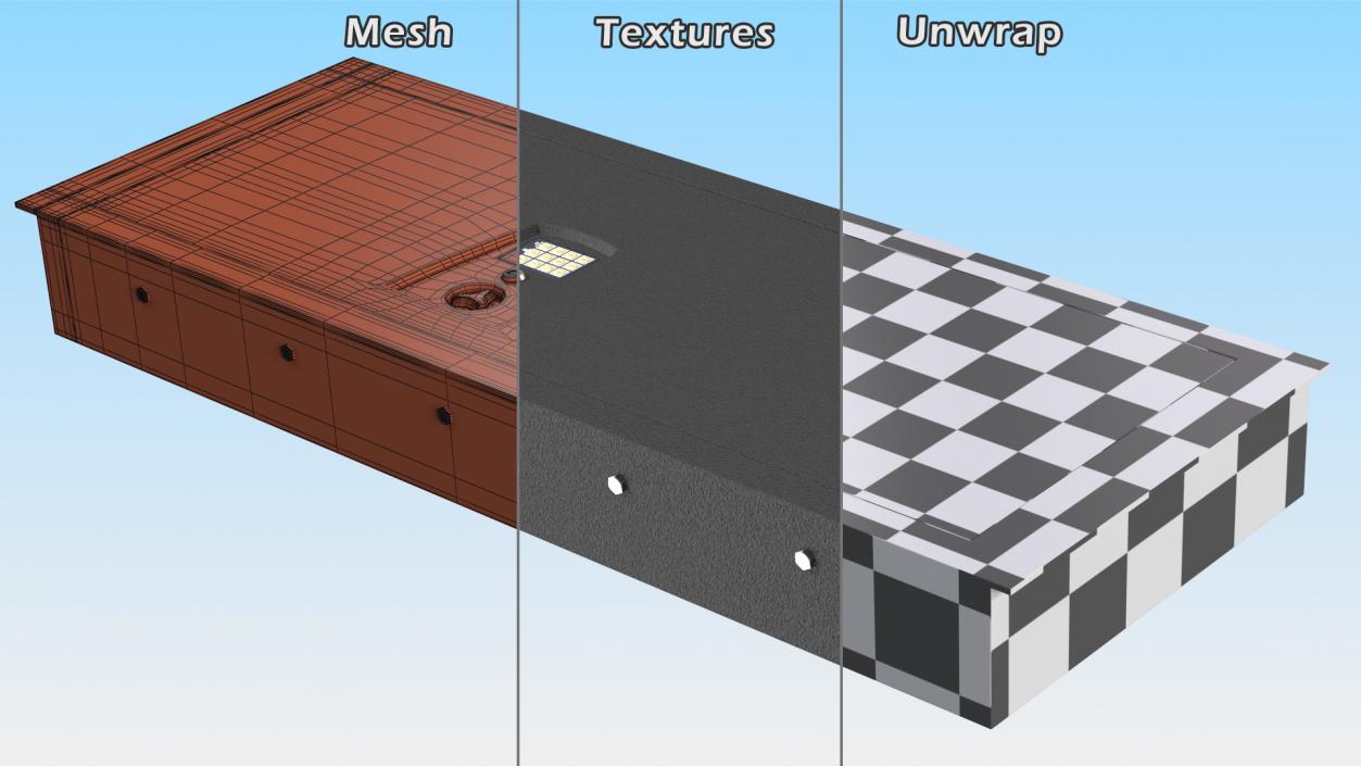 Long Gun Wall Safe with Electronic Lock 3D model