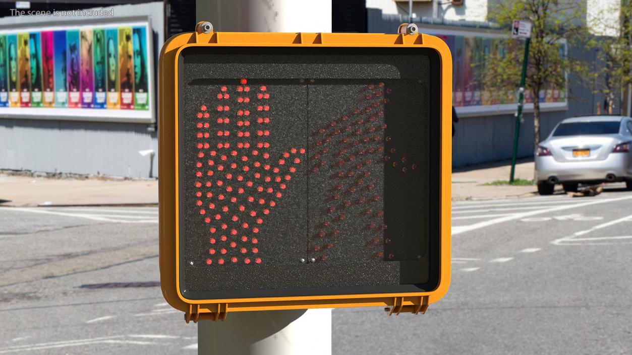 Pedestrian Crossing Walk Sign 3D model