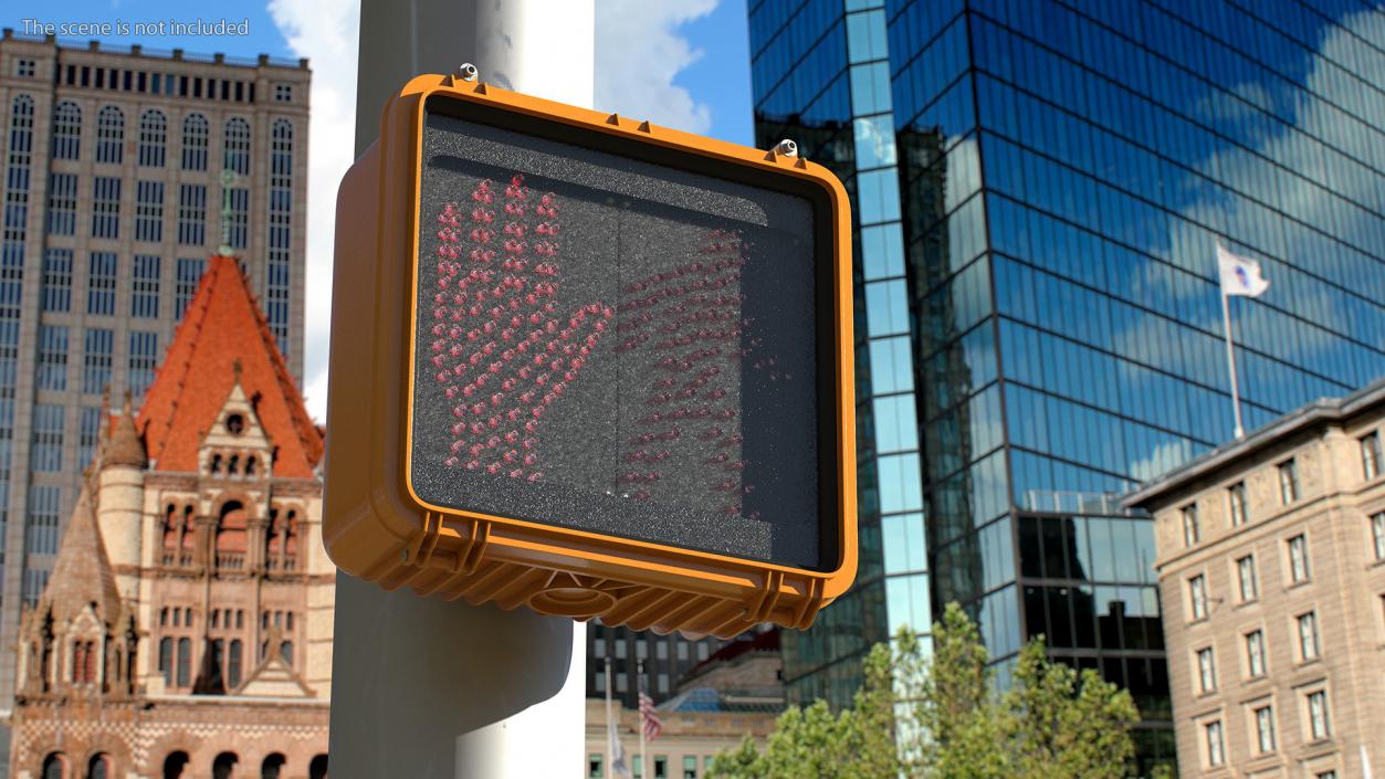 Pedestrian Crossing Walk Sign 3D model