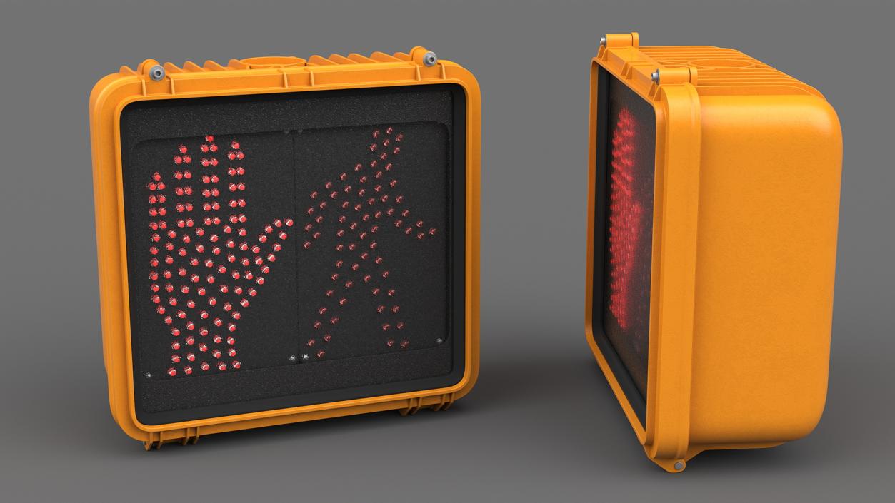 Pedestrian Crossing Walk Sign 3D model