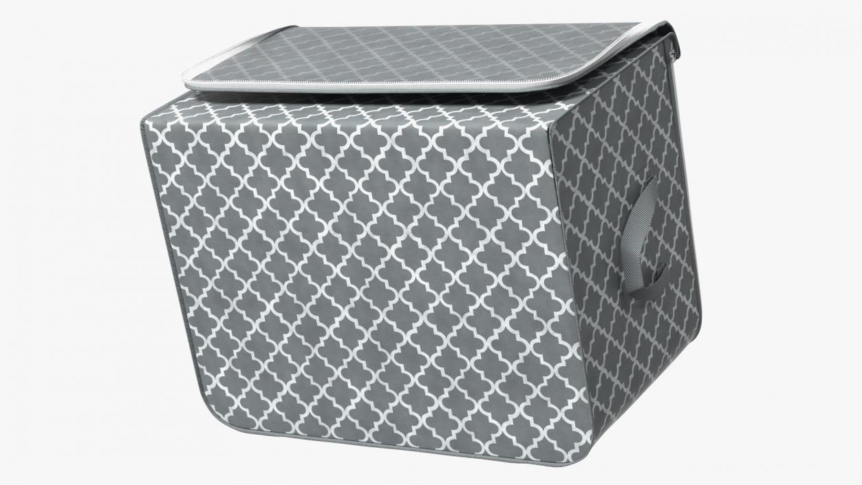 Fabric Storage Container Grey Open 3D model