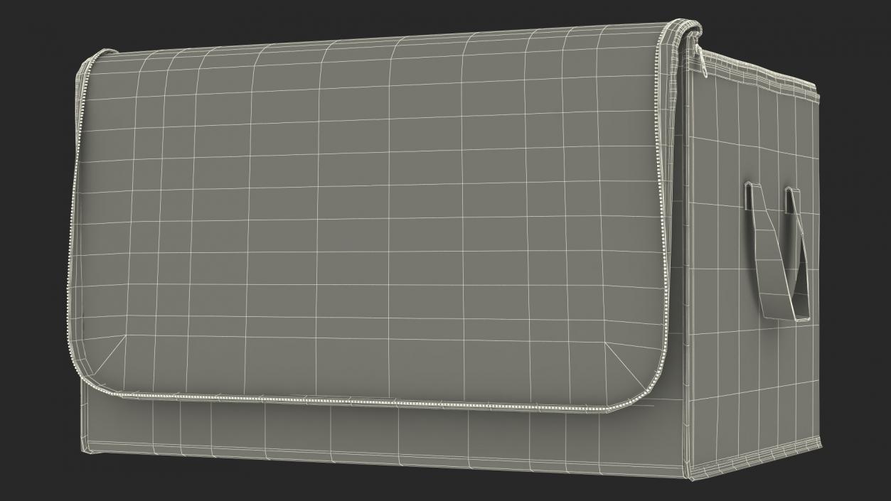 Fabric Storage Container Grey Open 3D model