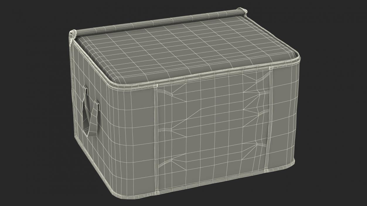 Fabric Storage Container Grey Open 3D model