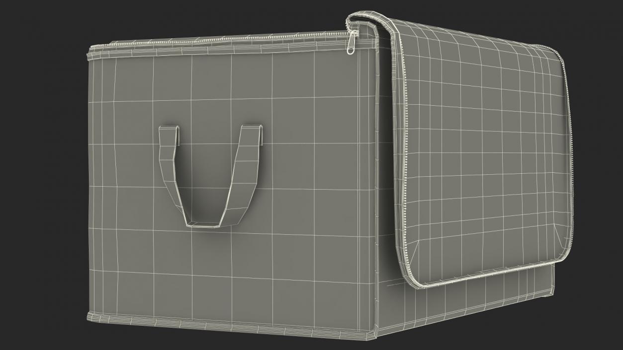 Fabric Storage Container Grey Open 3D model