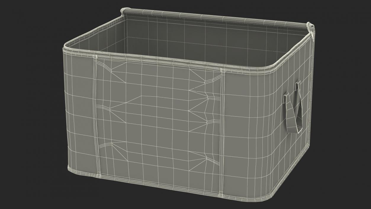 Fabric Storage Container Grey Open 3D model