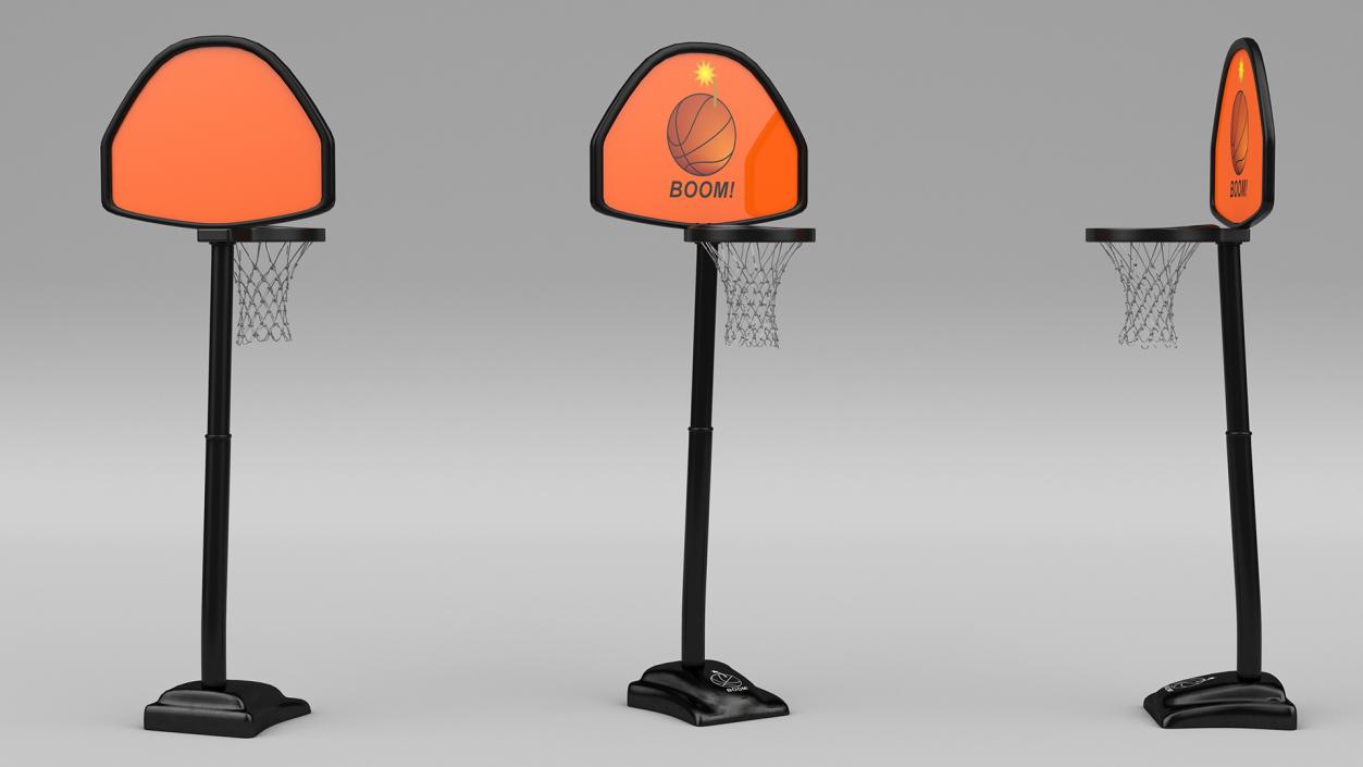 Adjustable Basketball Hoop with Stand 3D