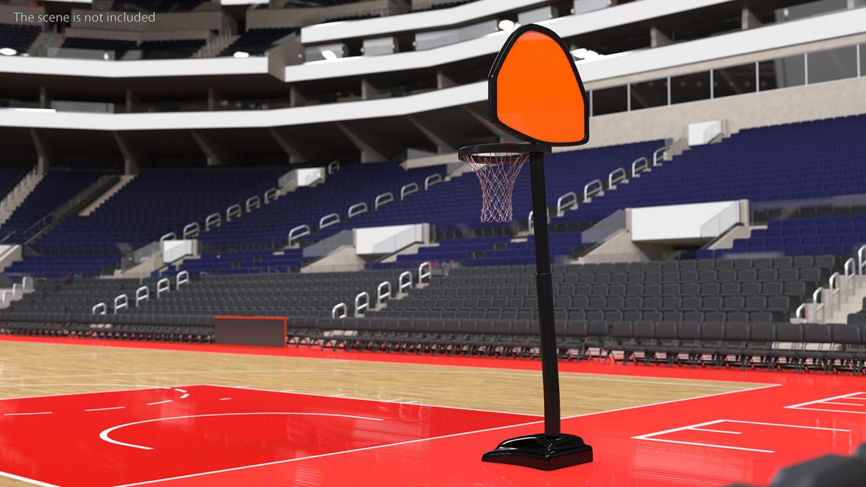 Adjustable Basketball Hoop with Stand 3D