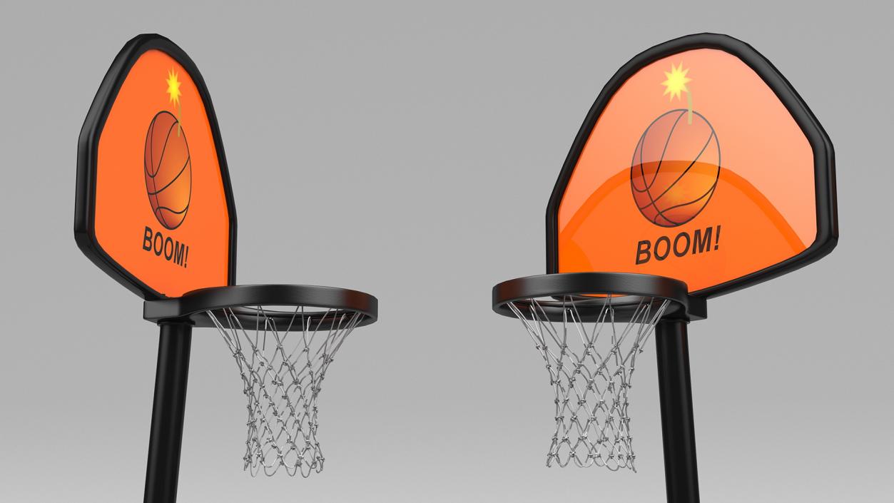 Adjustable Basketball Hoop with Stand 3D