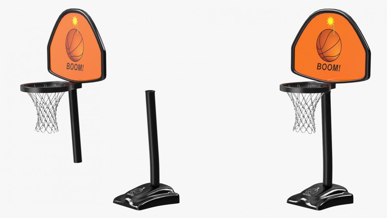 Adjustable Basketball Hoop with Stand 3D