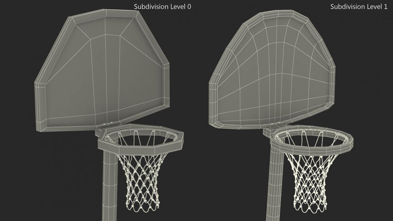 Adjustable Basketball Hoop with Stand 3D