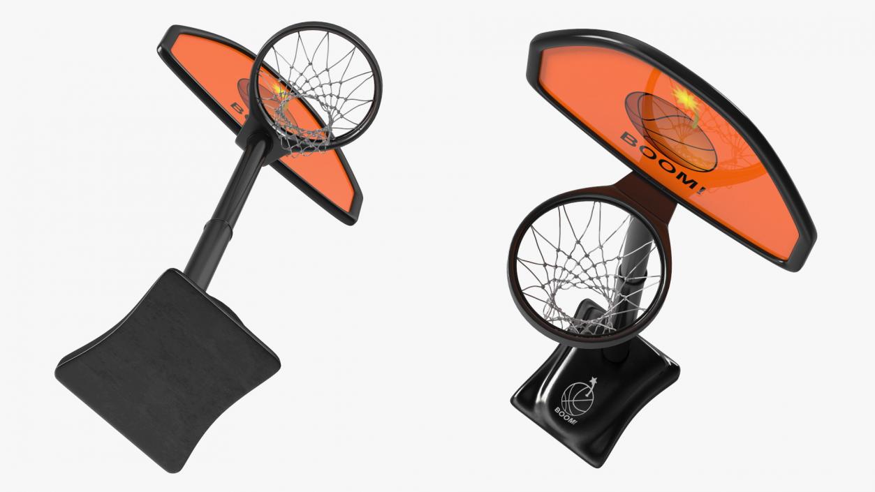 Adjustable Basketball Hoop with Stand 3D